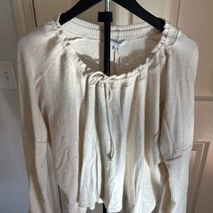 Calme by Johnny Was Cream Drawstring Sweater